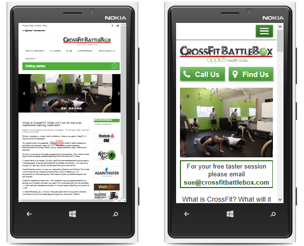 CrossFit BattleBox Mobile Website Demo