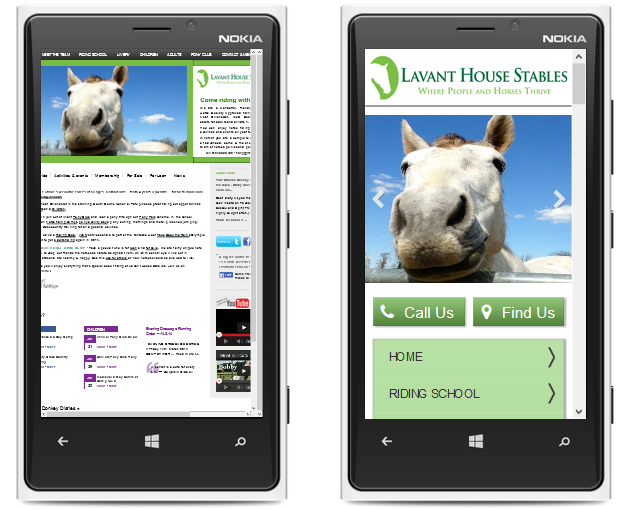 Lavant House Stables Mobile Website