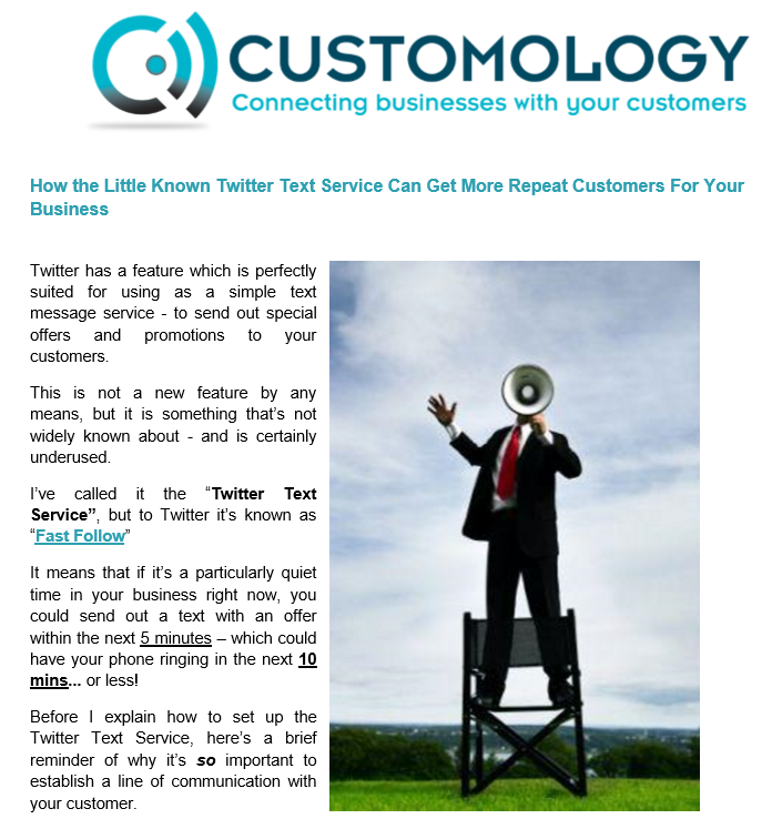 Customology Customer Attraction Strategy